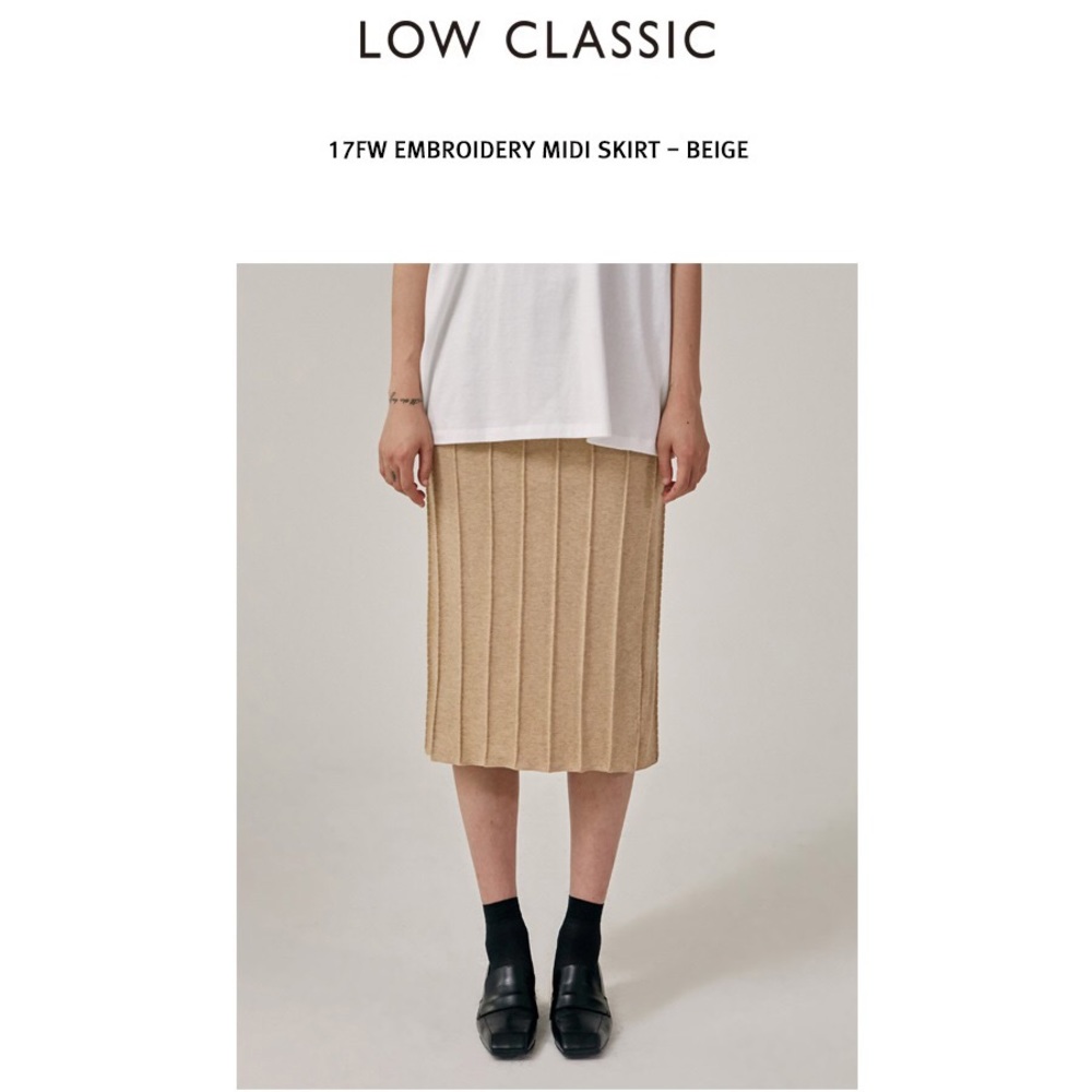 Low Classic - 17FW Jersey Embroidery Skirt